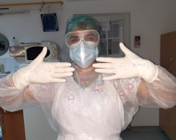 Violeta din Vâlcea (Spital Judetean de Urgenta): Sunt optimistă ca totul se va termina cu bine iar eu voi iesi sănătoasă după fiecare tura facuta la pacienții suspecți covid.